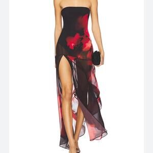 NBD Adeliza Maxi Dress in Dyed Foliage Floral